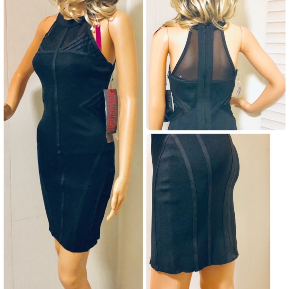 XXS (0) NWT bandage dress WOW Couture cage mesh